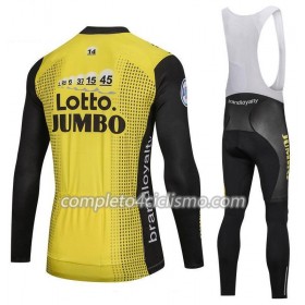 Completo Maglia ML + Pantaloncino con bretelle ML 2018 LottoNL-Jumbo N001